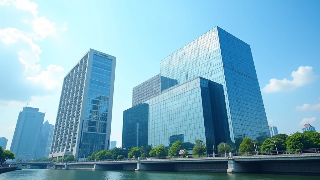 Modern central bank headquarters building with contemporary architecture representing monetary policy institution